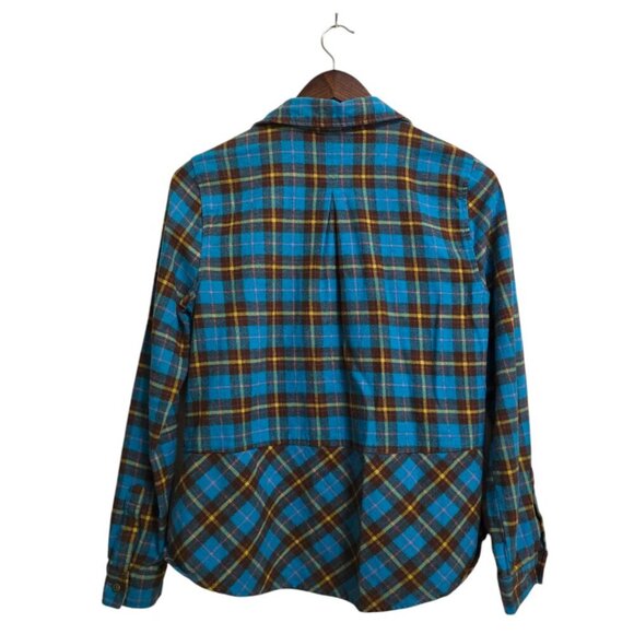 Sundance Plaid Hayden Creek Peplum Flannel Button Down Top Sz S - Picture 6 of 8